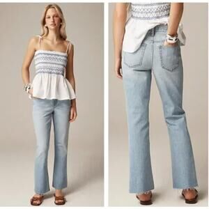 J. CREW Tall 9" Demi-Boot Crop Jean Ashland Wash Sz 31 $138 {3K24}